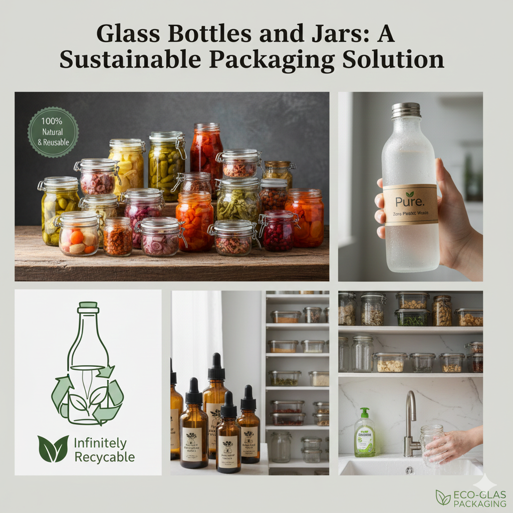Read more about the article Glass Bottles and Jars: A Sustainable Packaging Solution