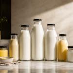 premium glass milk bottles and dairy glass jars for beverage and food packaging supplier India